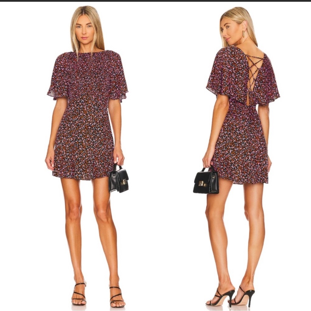 NWT Free People Florence Mini Dress in Black